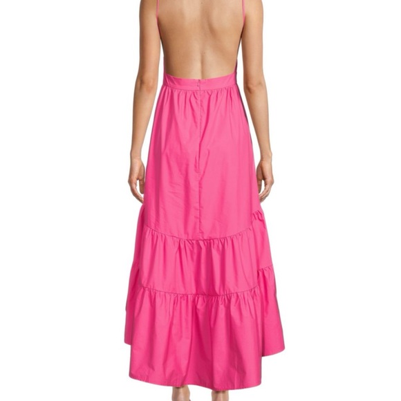 Pink High-Low Midi Dress - Picture 2 of 5